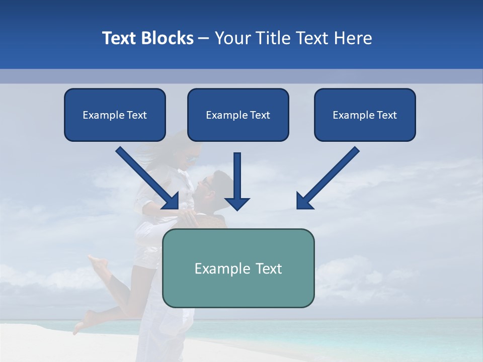 Couple On A Beach At Maldives PowerPoint Template