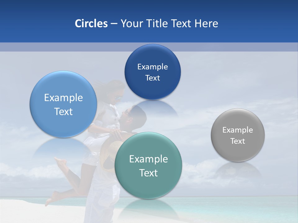 Couple On A Beach At Maldives PowerPoint Template