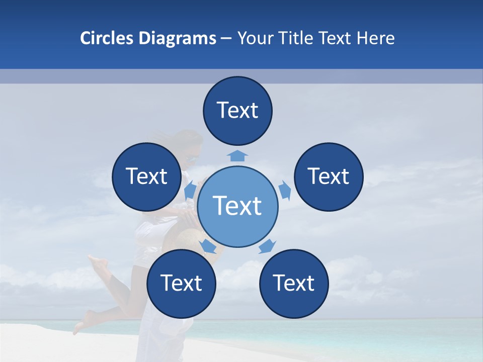 Couple On A Beach At Maldives PowerPoint Template