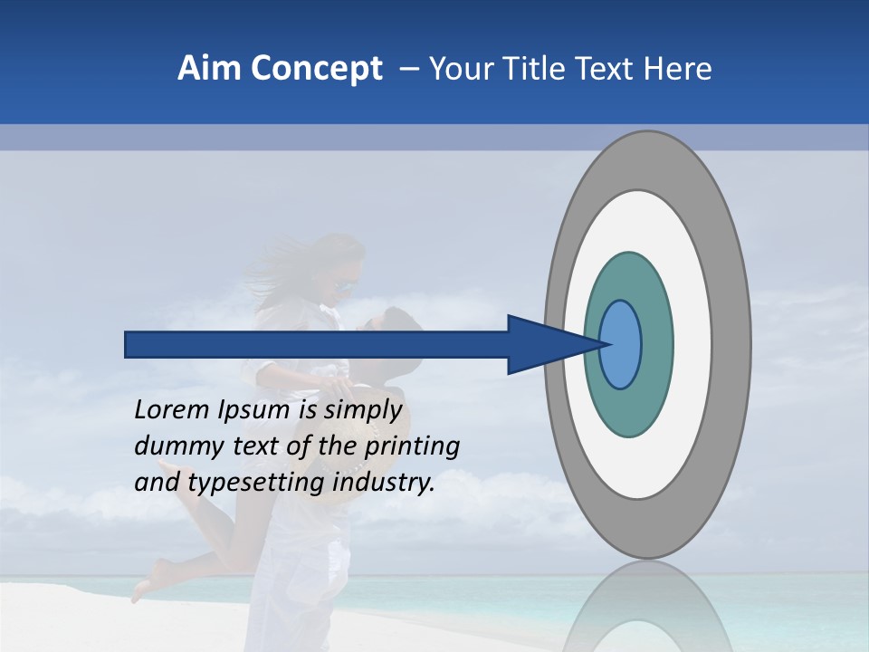 Couple On A Beach At Maldives PowerPoint Template