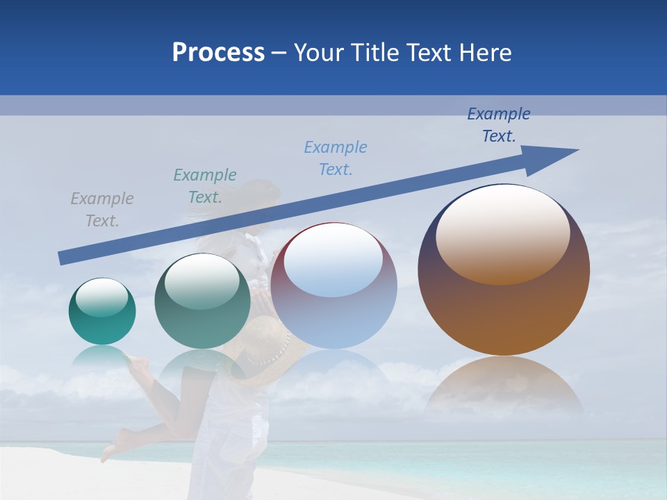 Couple On A Beach At Maldives PowerPoint Template