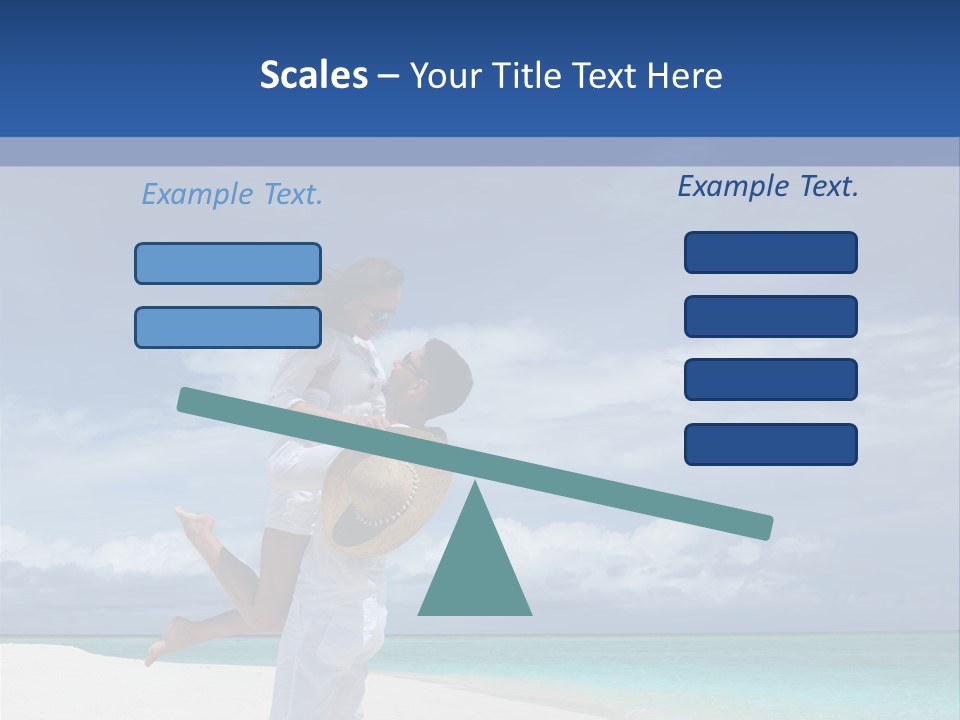 Couple On A Beach At Maldives PowerPoint Template