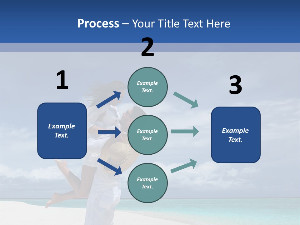 Couple On A Beach At Maldives PowerPoint Template