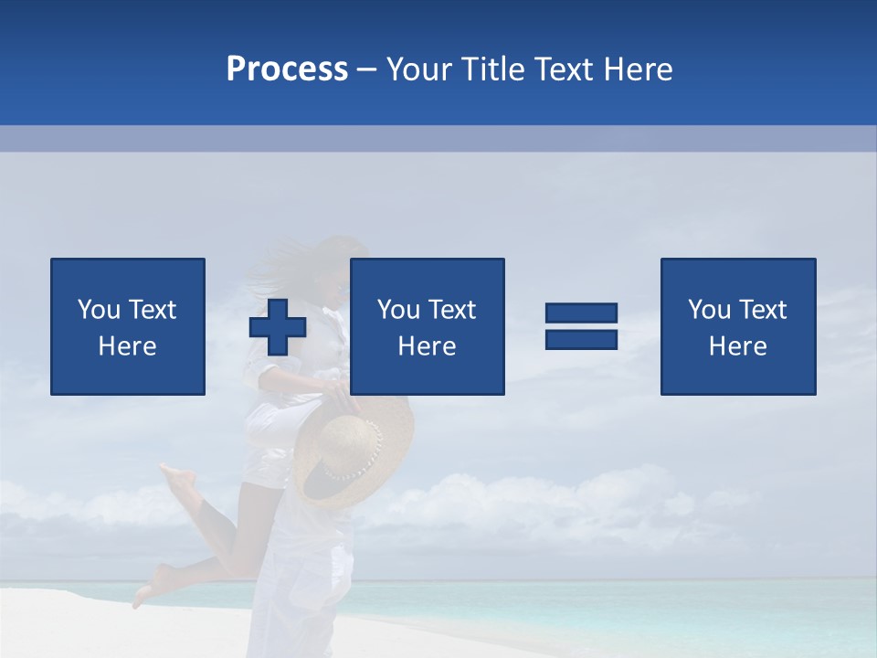 Couple On A Beach At Maldives PowerPoint Template
