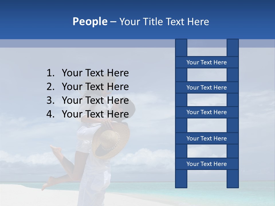 Couple On A Beach At Maldives PowerPoint Template