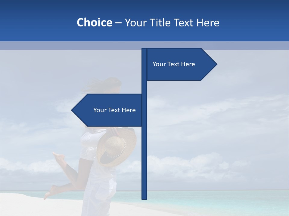 Couple On A Beach At Maldives PowerPoint Template