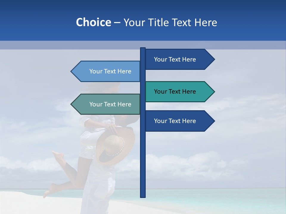 Couple On A Beach At Maldives PowerPoint Template