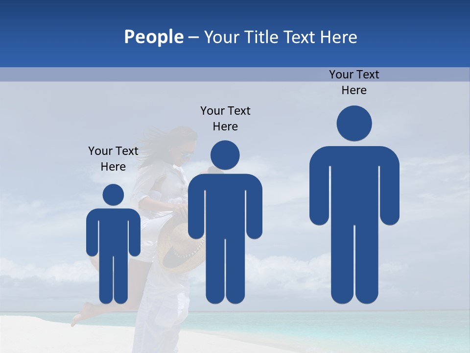 Couple On A Beach At Maldives PowerPoint Template