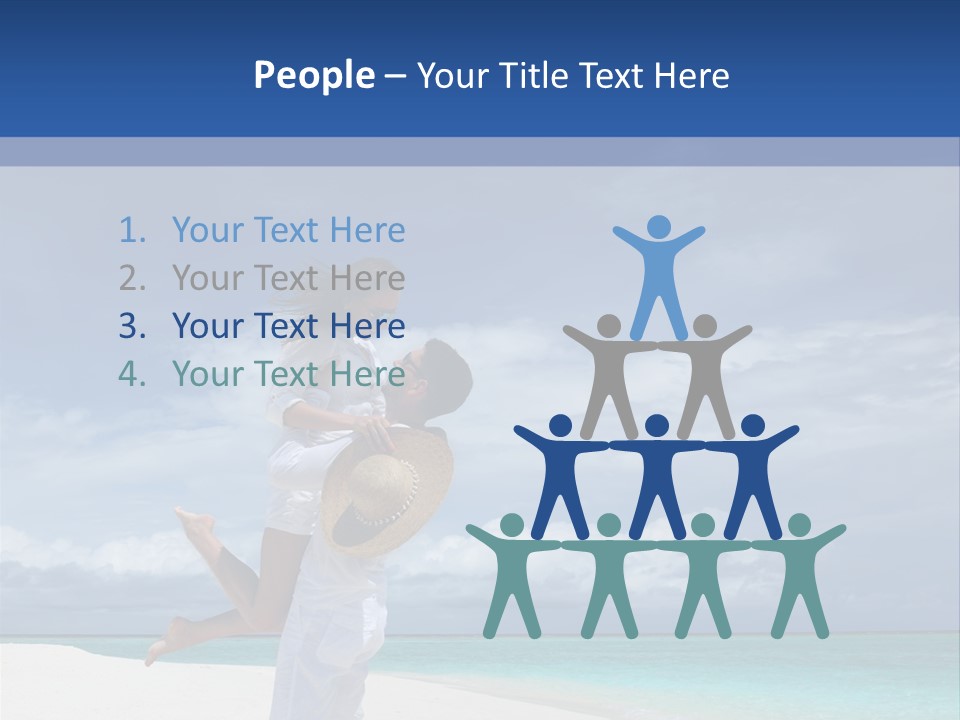 Couple On A Beach At Maldives PowerPoint Template