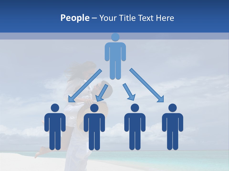 Couple On A Beach At Maldives PowerPoint Template