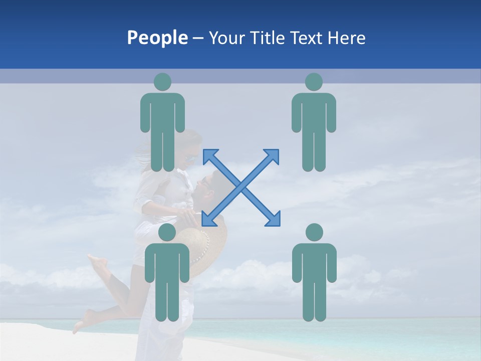 Couple On A Beach At Maldives PowerPoint Template