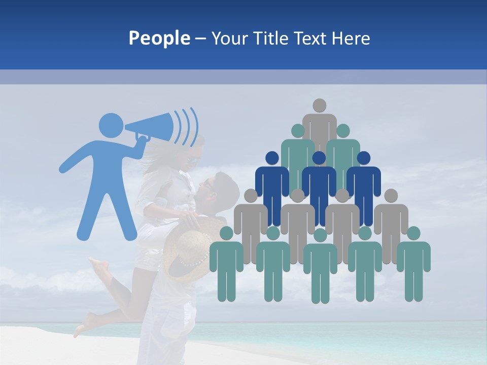 Couple On A Beach At Maldives PowerPoint Template