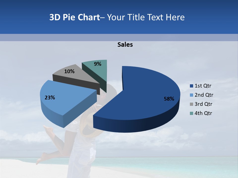 Couple On A Beach At Maldives PowerPoint Template