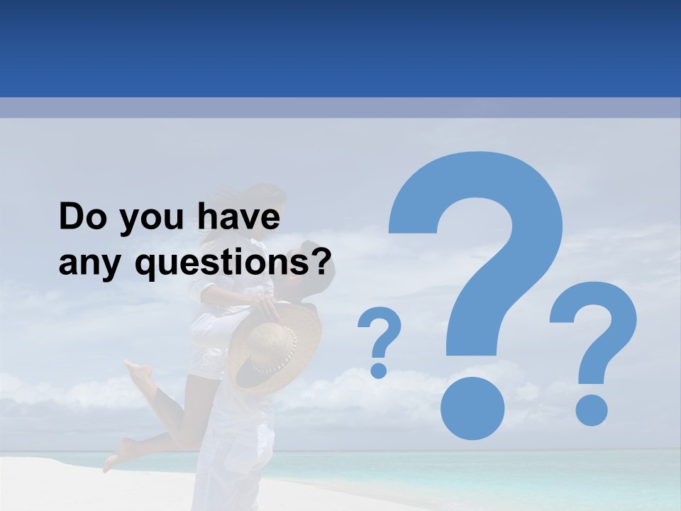 Couple On A Beach At Maldives PowerPoint Template