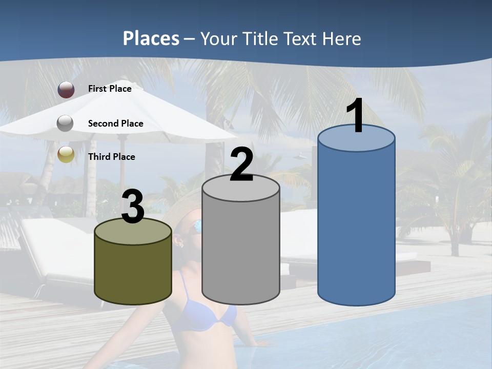 Woman At Poolside PowerPoint Template