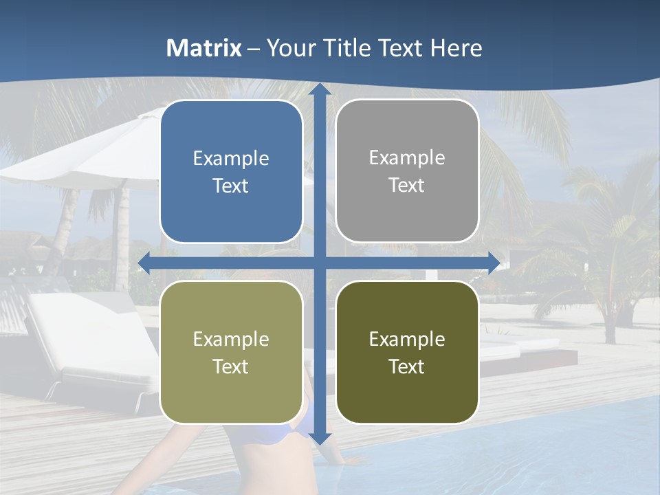 Woman At Poolside PowerPoint Template