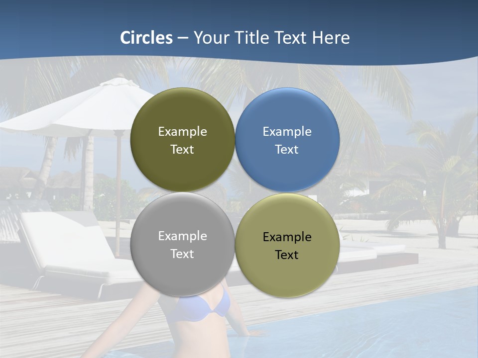 Woman At Poolside PowerPoint Template