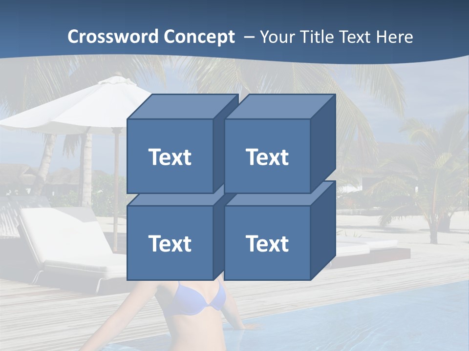 Woman At Poolside PowerPoint Template