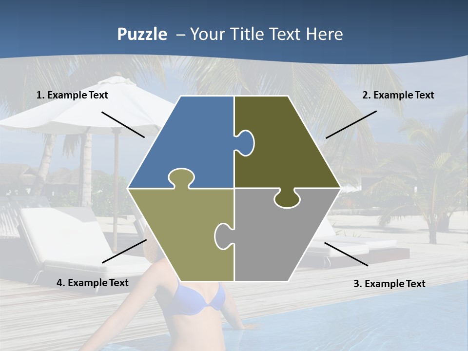 Woman At Poolside PowerPoint Template