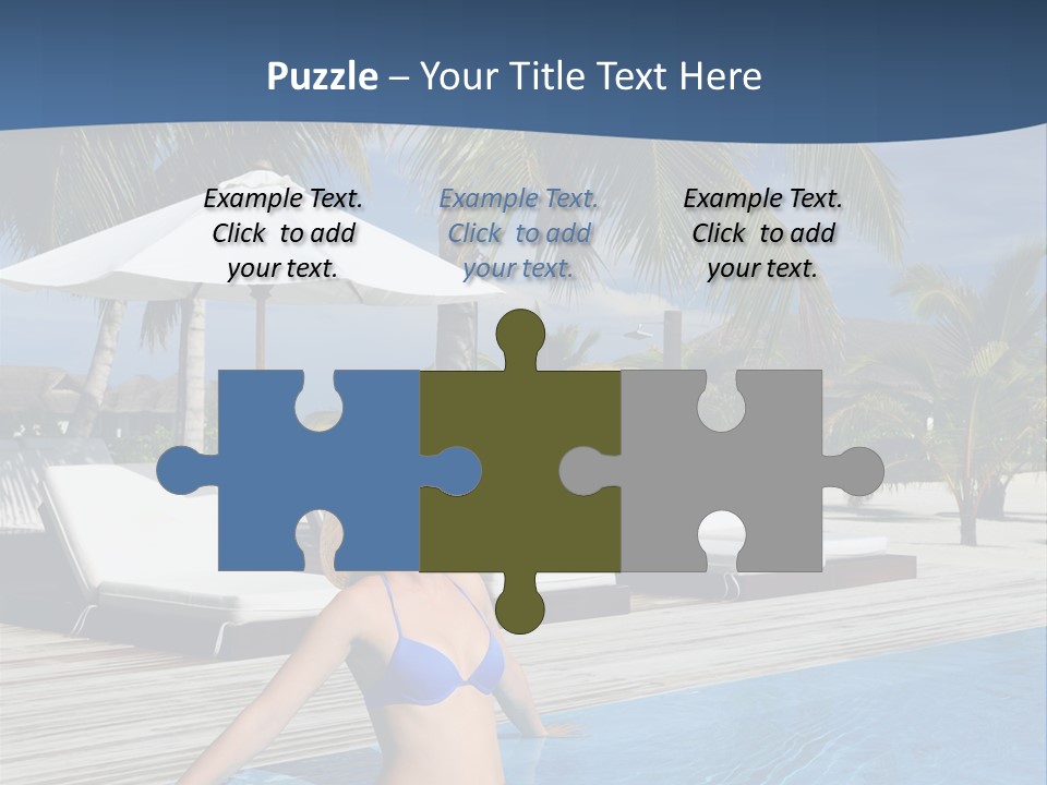 Woman At Poolside PowerPoint Template