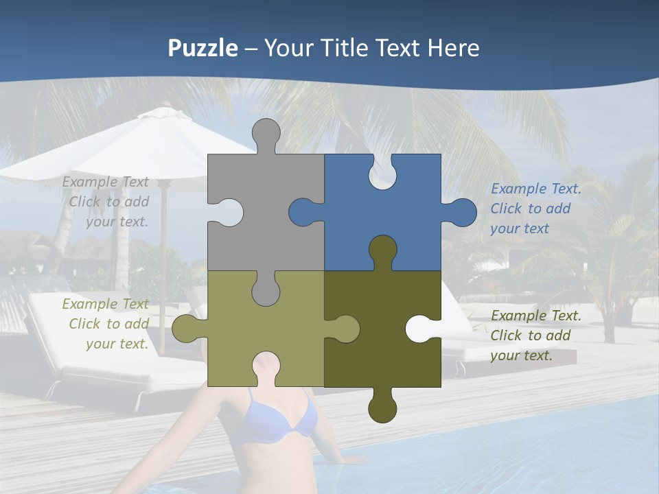 Woman At Poolside PowerPoint Template