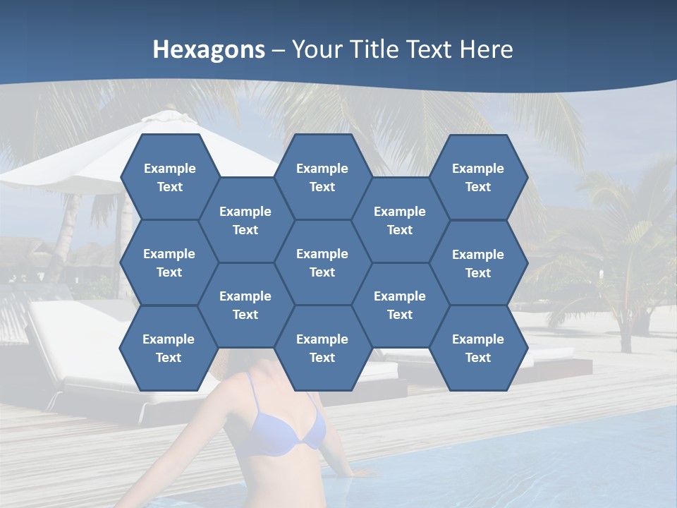 Woman At Poolside PowerPoint Template