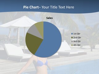 Woman At Poolside PowerPoint Template