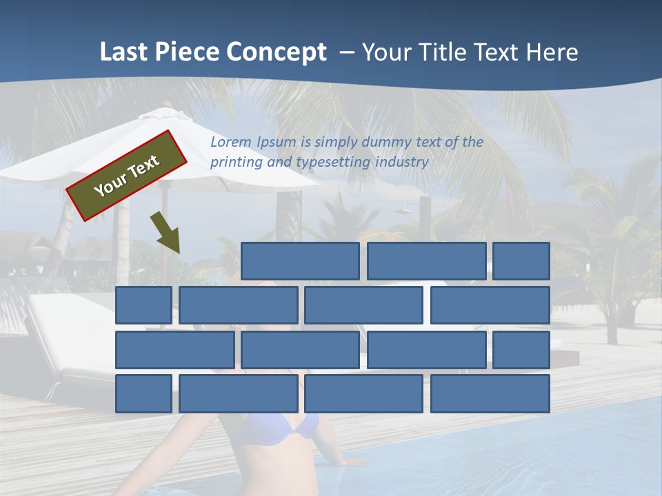 Woman At Poolside PowerPoint Template