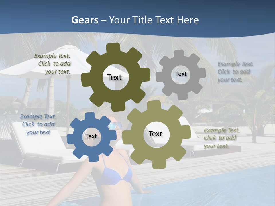 Woman At Poolside PowerPoint Template