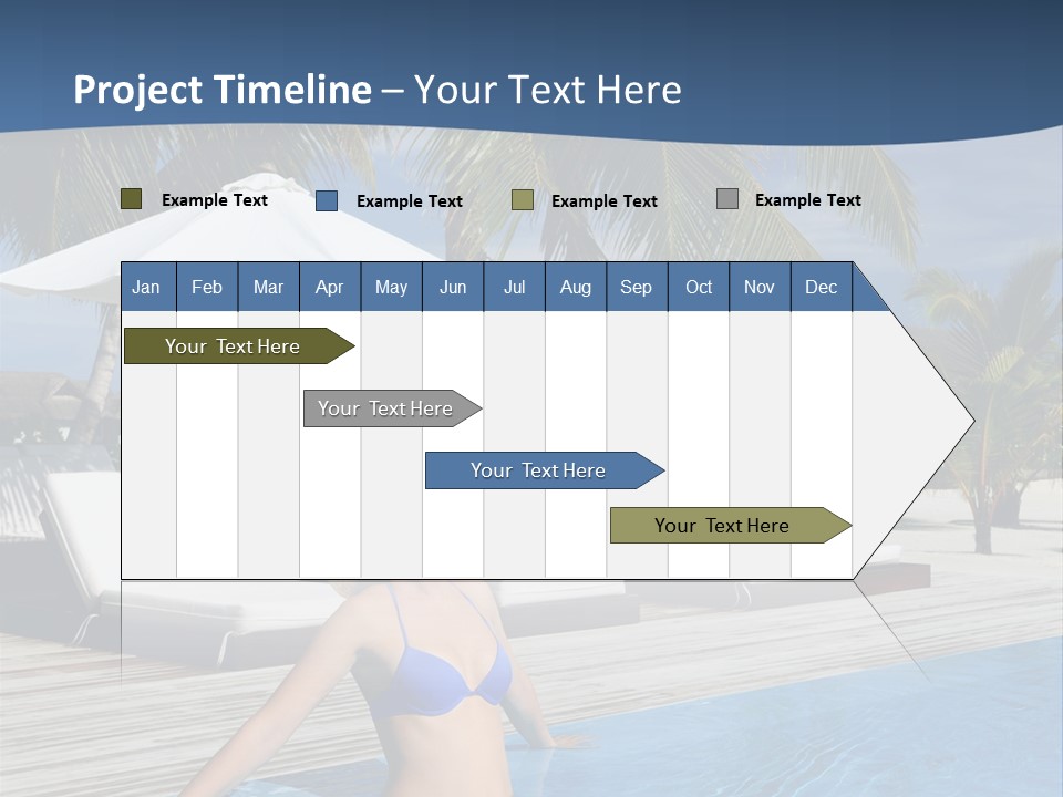 Woman At Poolside PowerPoint Template
