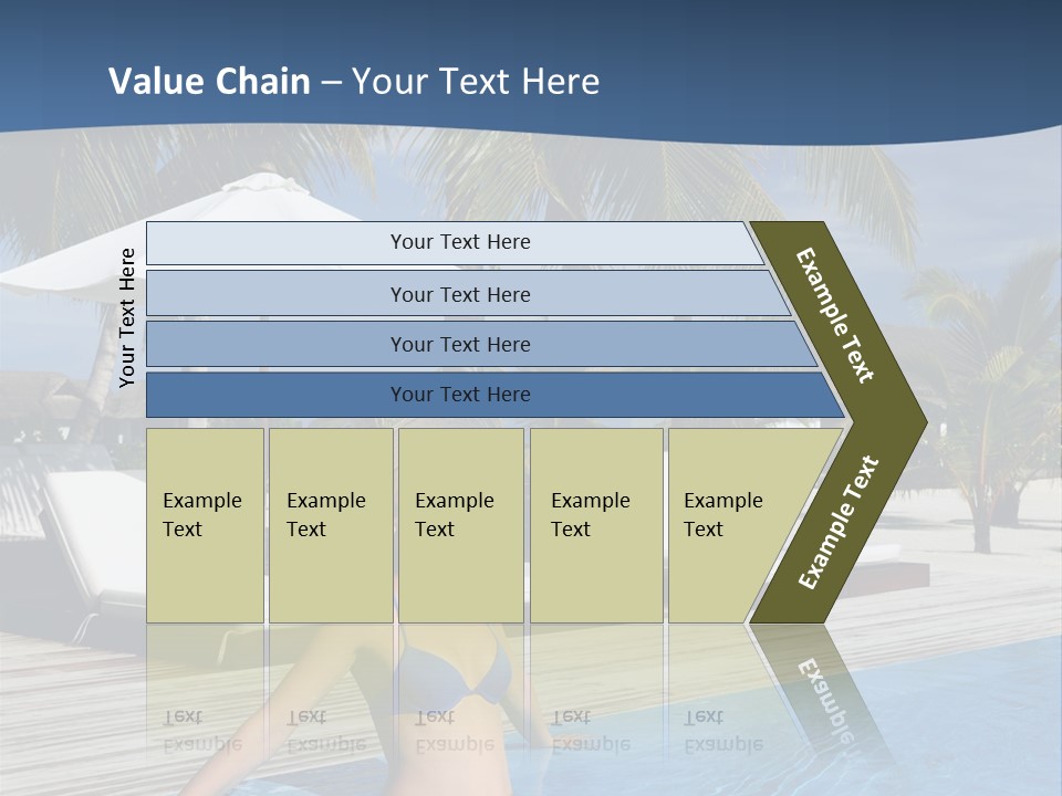 Woman At Poolside PowerPoint Template