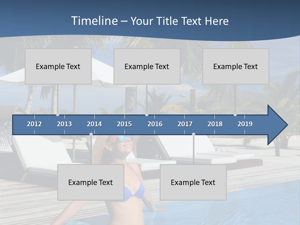 Woman At Poolside PowerPoint Template