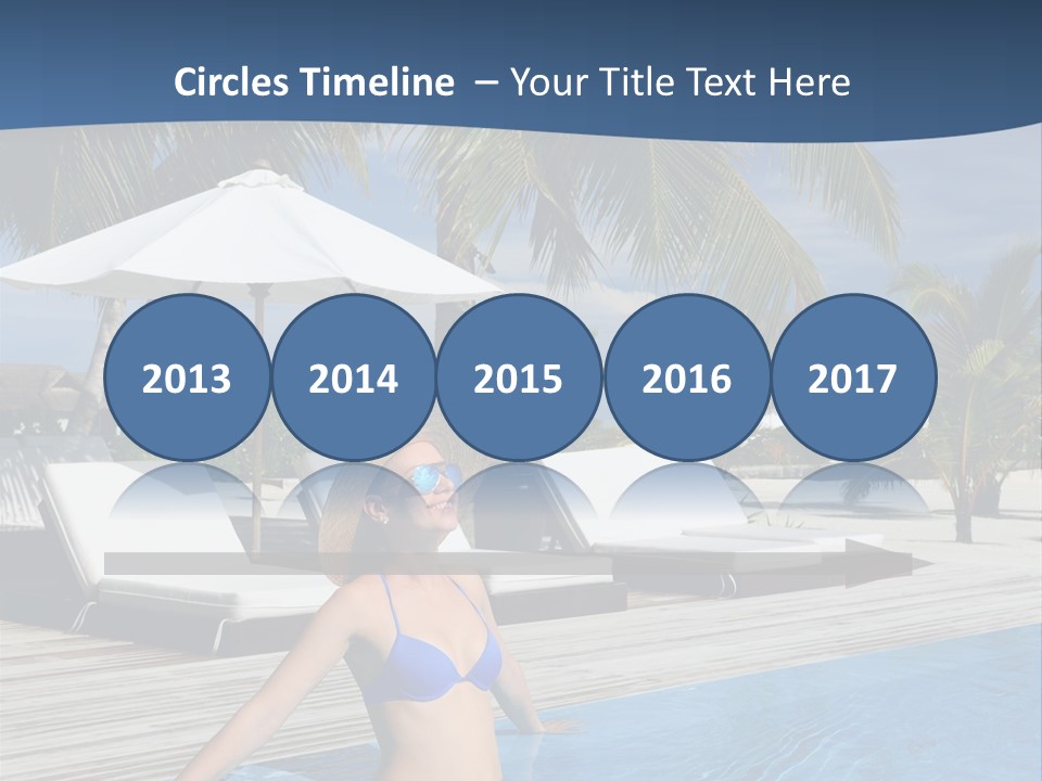 Woman At Poolside PowerPoint Template
