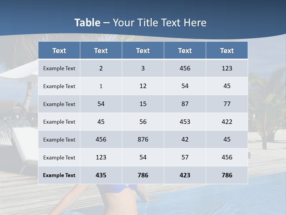 Woman At Poolside PowerPoint Template