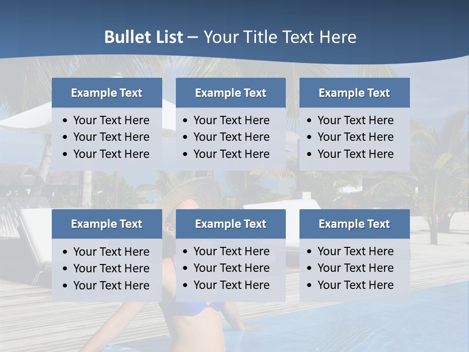 Woman At Poolside PowerPoint Template