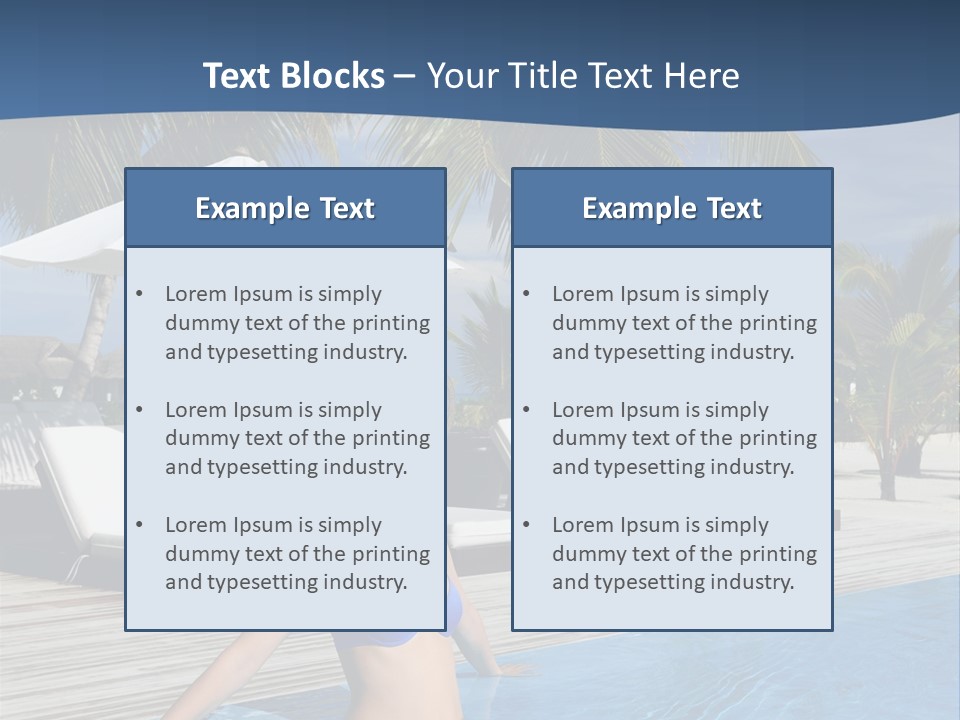 Woman At Poolside PowerPoint Template