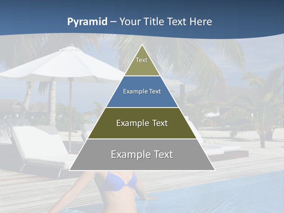 Woman At Poolside PowerPoint Template