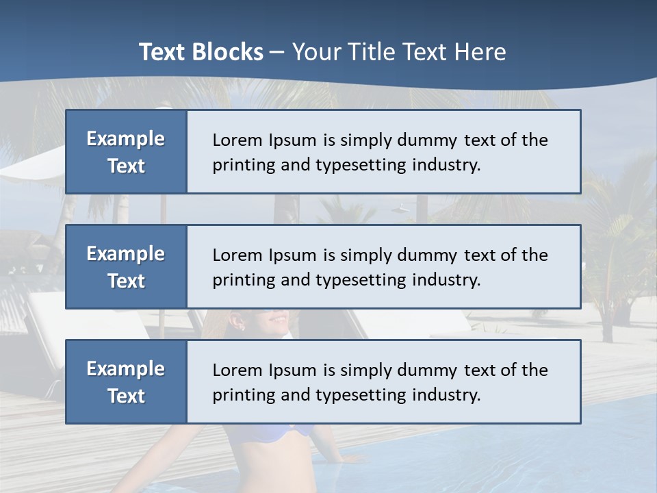 Woman At Poolside PowerPoint Template