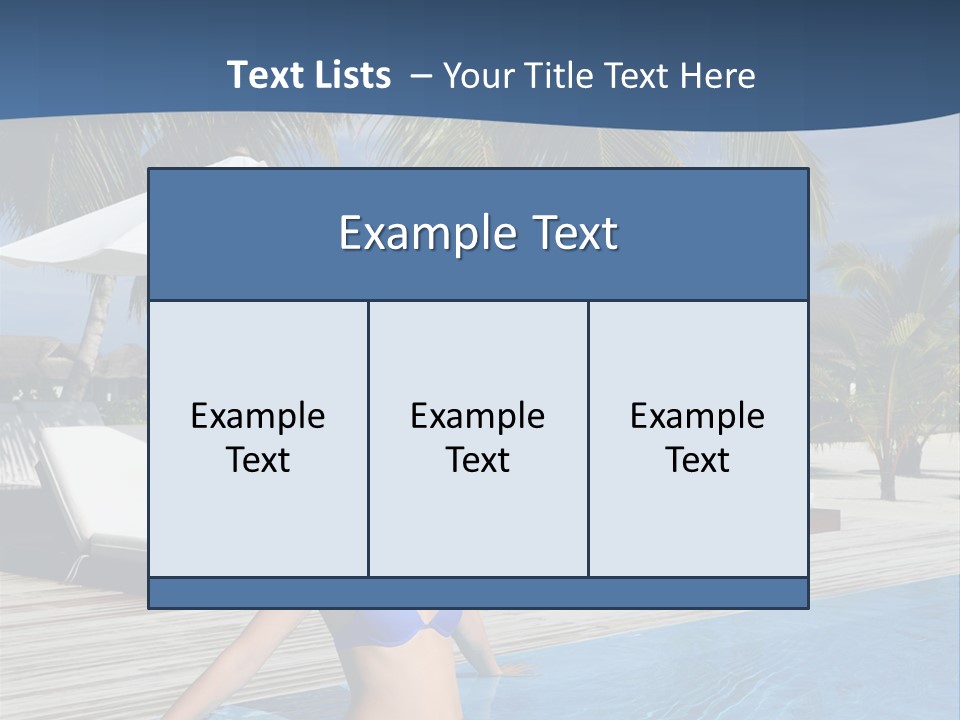 Woman At Poolside PowerPoint Template