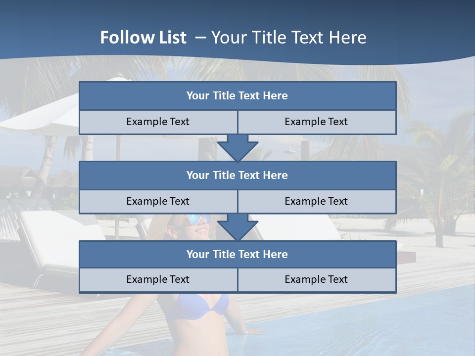 Woman At Poolside PowerPoint Template