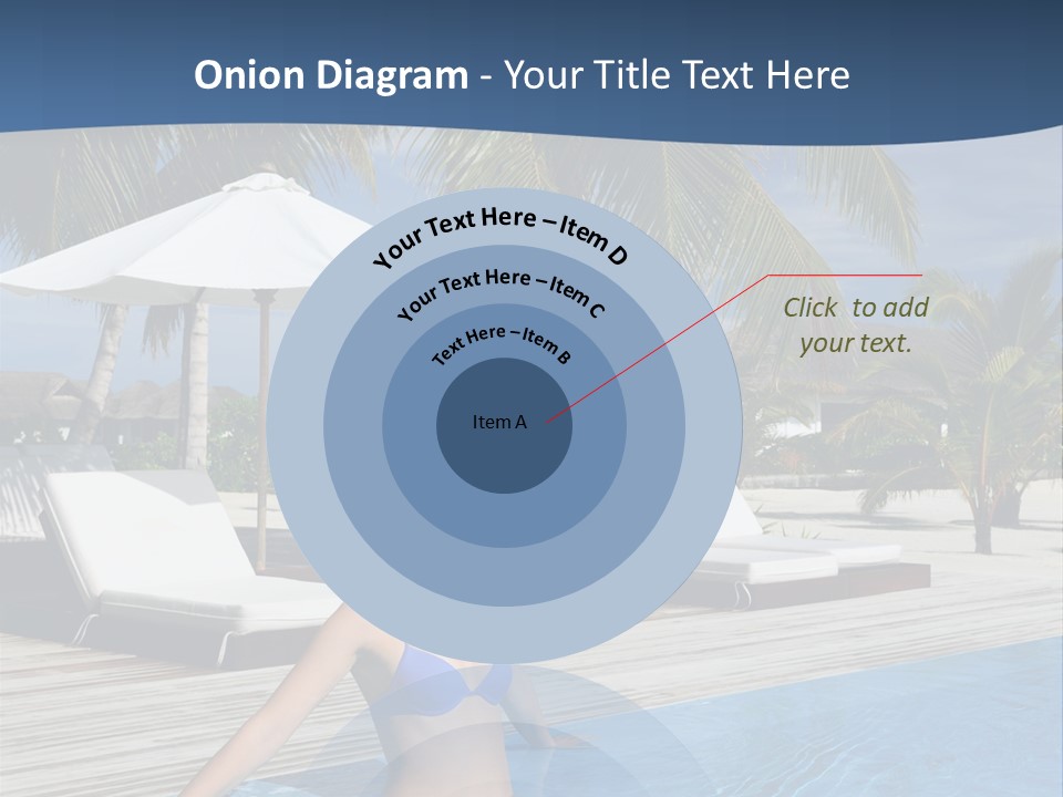 Woman At Poolside PowerPoint Template