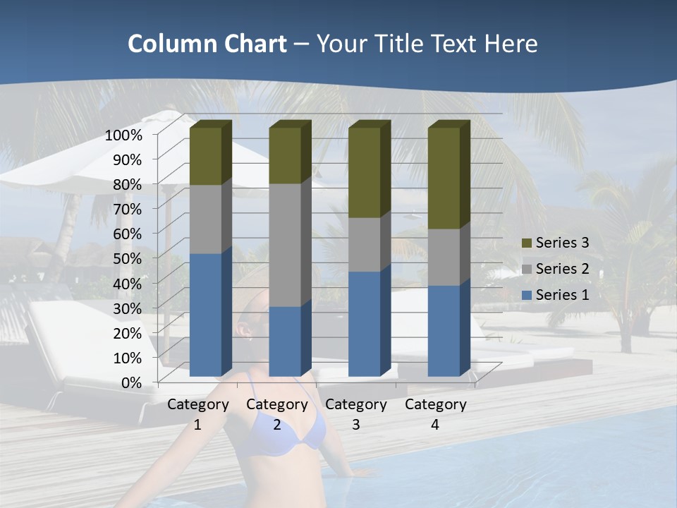 Woman At Poolside PowerPoint Template