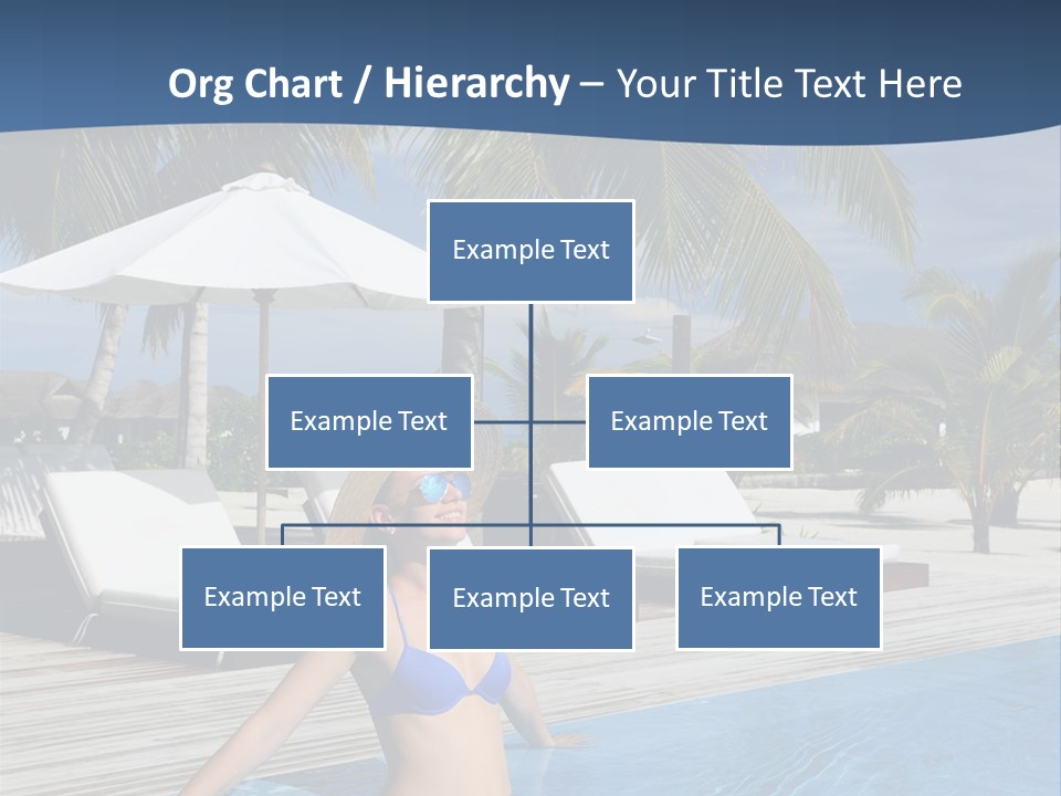 Woman At Poolside PowerPoint Template