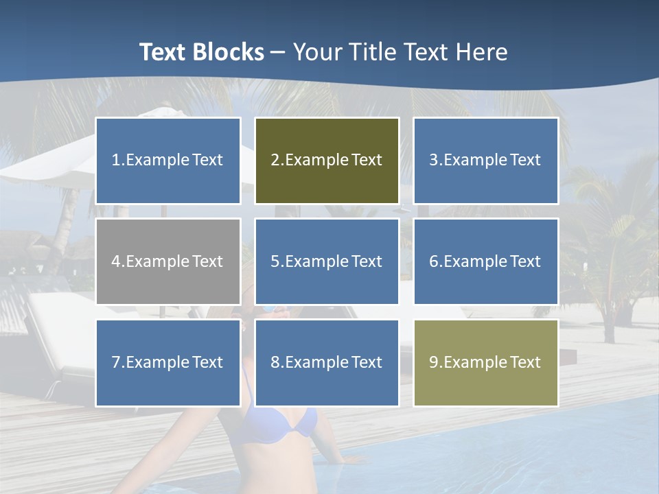 Woman At Poolside PowerPoint Template