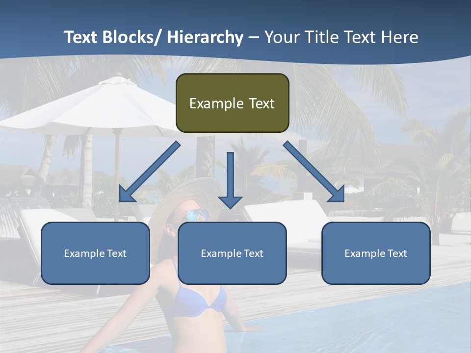 Woman At Poolside PowerPoint Template