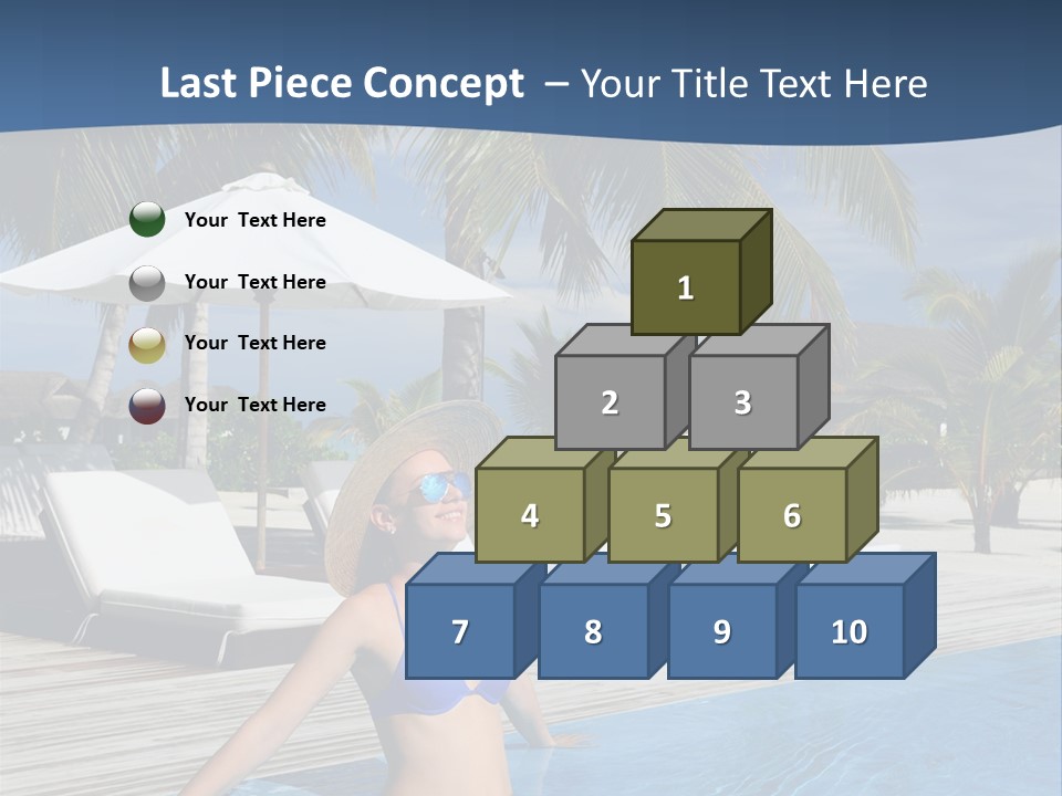 Woman At Poolside PowerPoint Template