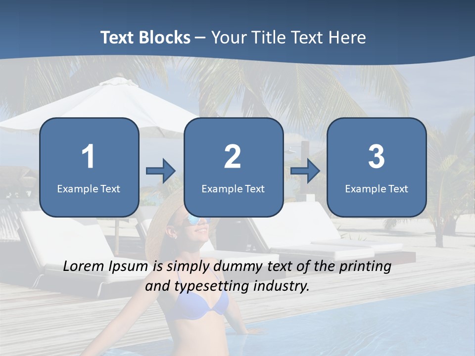 Woman At Poolside PowerPoint Template