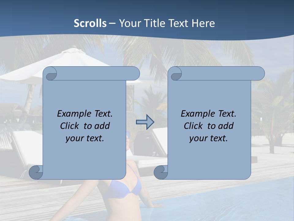 Woman At Poolside PowerPoint Template