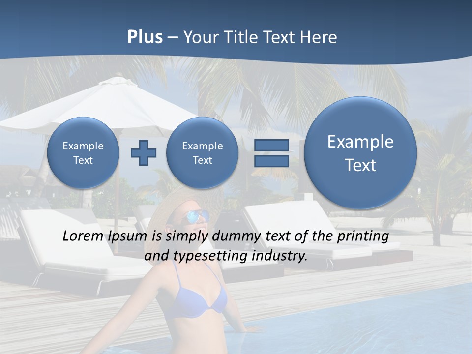 Woman At Poolside PowerPoint Template