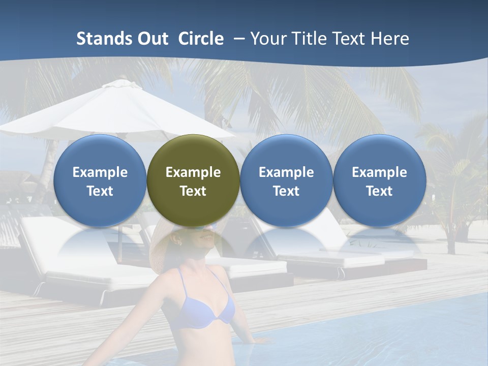 Woman At Poolside PowerPoint Template